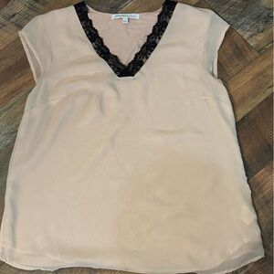 Stunning Daniel Rainn Cream Lace Sleeveless Top (Size S)